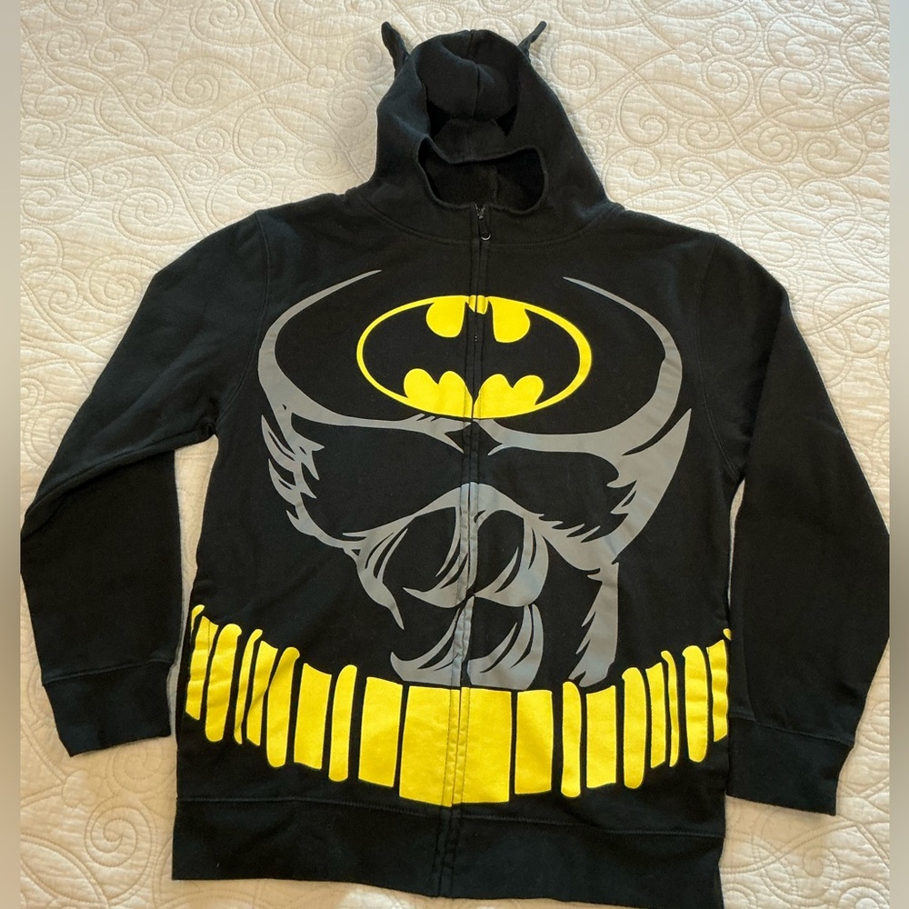 DC Comics Batman Black Jacket Hoodie with Mask men’s size Med